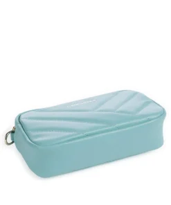 Soft Matelassé Umhängetasche weiches Rindsleder hellblau