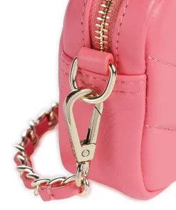 Soft Matelassé Umhängetasche weiches Rindsleder pink