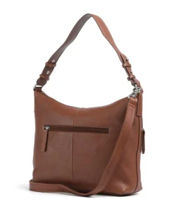 Soft Skylar Beuteltasche genarbtes Leder braun