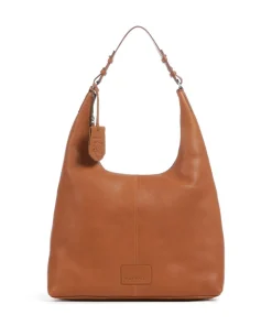 Soft Skylar Beuteltasche genarbtes Leder cognac