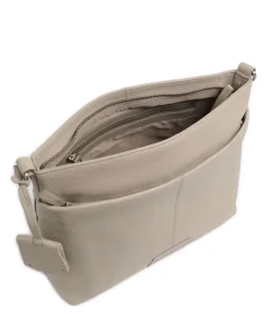 Soft Skylar Umhängetasche genarbtes Leder hellgrau