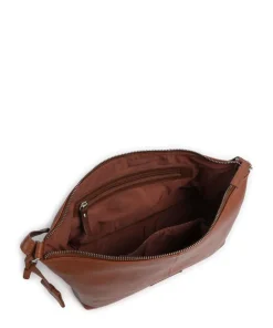Soft Skylar Umhängetasche genarbtes Leder braun