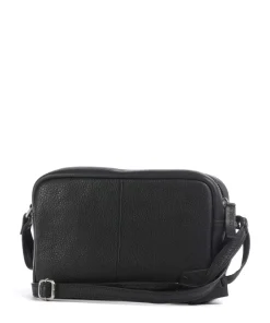 Soft Skylar Umhängetasche genarbtes Leder schwarz