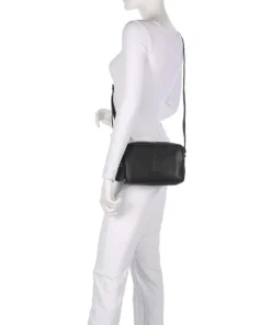 Soft Skylar Umhängetasche genarbtes Leder schwarz