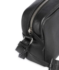 Soft Skylar Umhängetasche genarbtes Leder schwarz