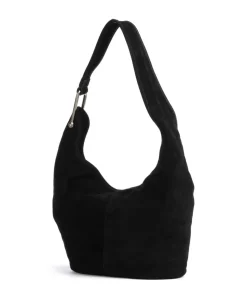 Sonny Beuteltasche aufgerautes Kalbsleder schwarz