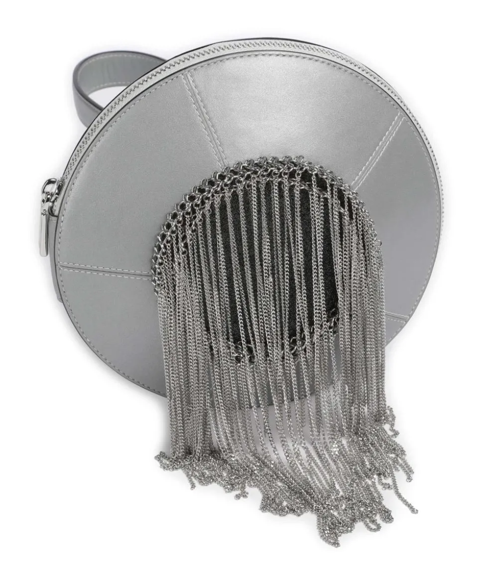 Spaced Out Handtasche Rindsleder, Schafsleder silber