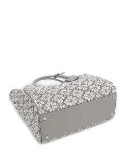 Spade Flower Jacquard Handtasche Canvas hellgrau