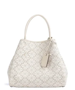 Spade Flower Jacquard Handtasche Canvas natur