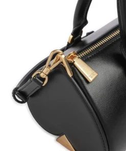 Spade Icon Handtasche fein genarbtes Leder schwarz