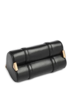 Spade Icon Handtasche fein genarbtes Leder schwarz