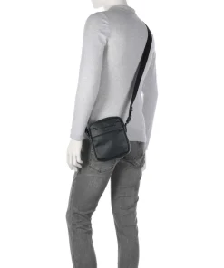 Speedyork Umhängetasche Lederimitat schwarz