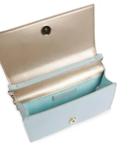 Stefany Schultertasche Lederimitat hellblau