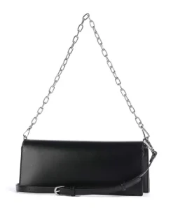 Stefany Schultertasche Lederimitat schwarz