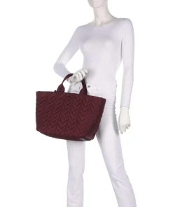 Stevie Extra Large Handtasche recyceltes Nylon wein