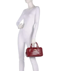 Stodo Handtasche fein genarbtes Rindsleder dunkelrot