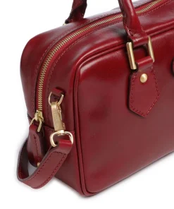 Stodo Handtasche fein genarbtes Rindsleder dunkelrot