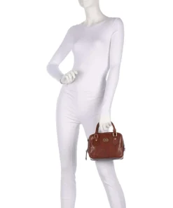 Stodo Handtasche fein genarbtes Rindsleder braun