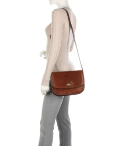 Story Donna Umhängetasche fein genarbtes Rindsleder braun