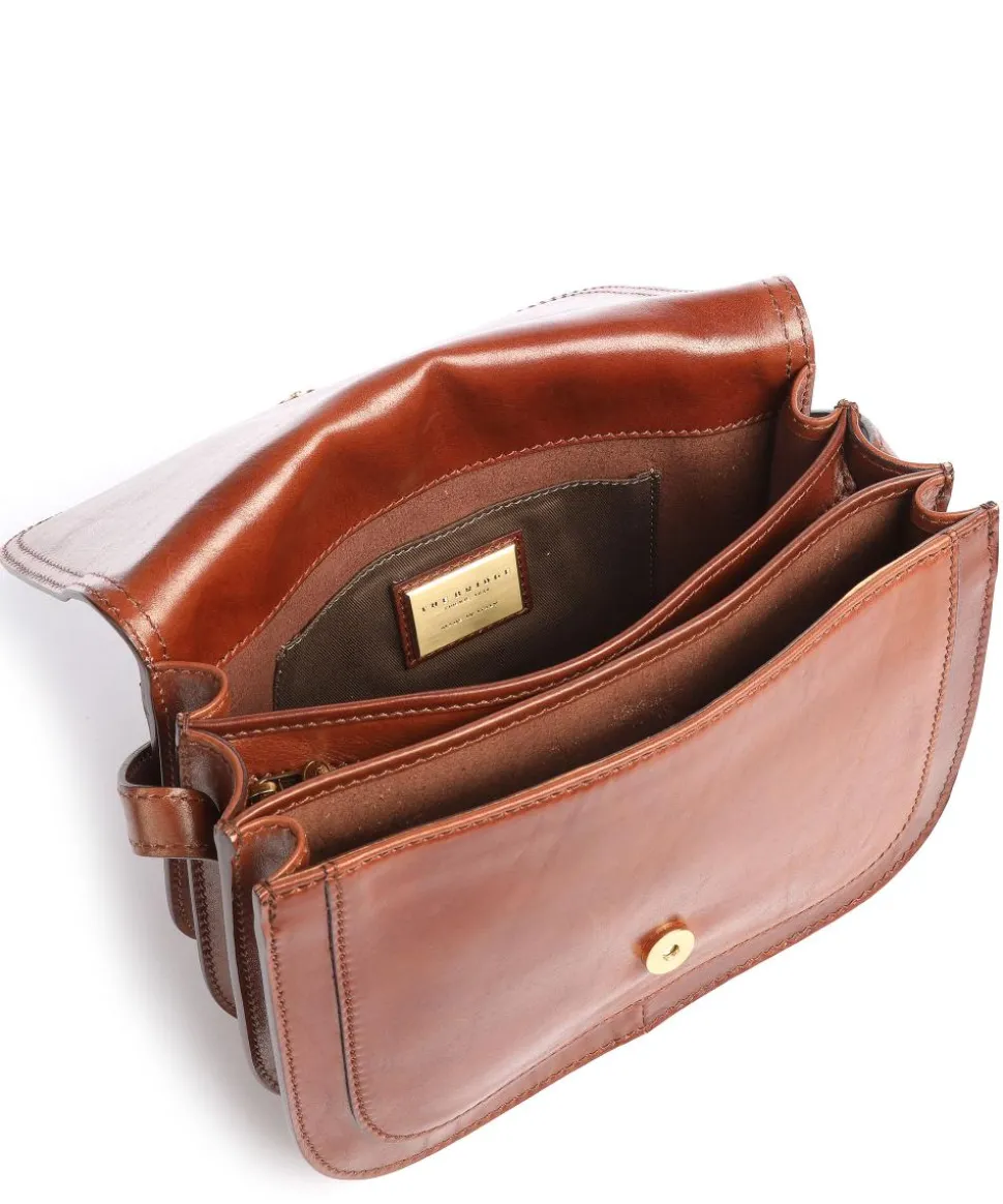 Story Donna Umhängetasche fein genarbtes Rindsleder braun