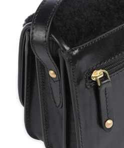 Story Donna Umhängetasche Fell, fein genarbtes Rindsleder schwarz