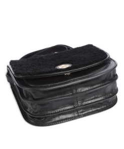 Story Donna Umhängetasche Fell, fein genarbtes Rindsleder schwarz