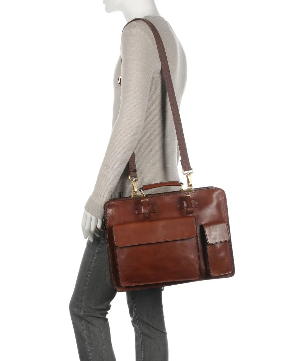 Story Uomo Aktentasche fein genarbtes Rindsleder braun