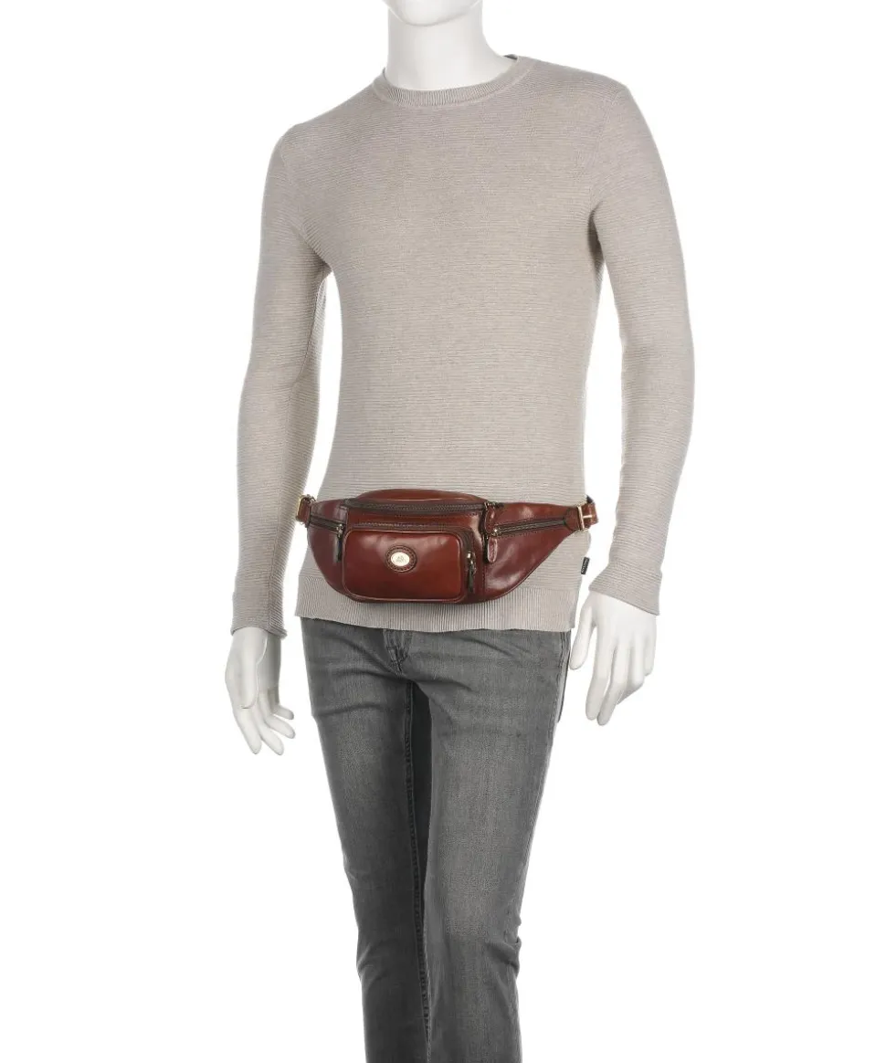 Story Viaggio Gürteltasche genarbtes Leder braun