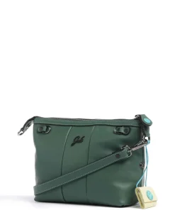 Stripes Funny Umhängetasche genarbtes Kalbsleder grün