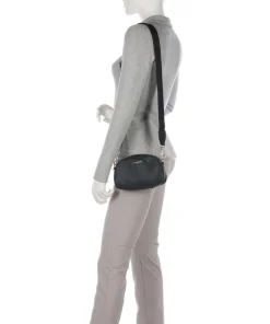 Studio Mimi Umhängetasche genarbtes Leder schwarz