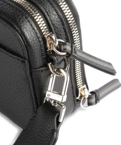 Stunna Umhängetasche genarbtes Leder schwarz