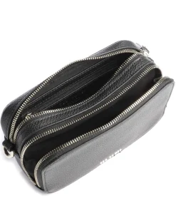 Stunna Umhängetasche genarbtes Leder schwarz