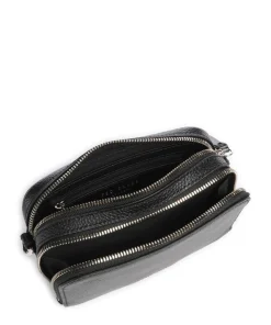 Stunna Umhängetasche genarbtes Rindsleder schwarz