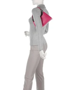 Suave Ace Schultertasche glattes Rindsleder pink