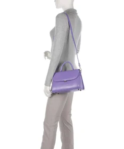 Suave Even Handtasche glattes Rindsleder violett