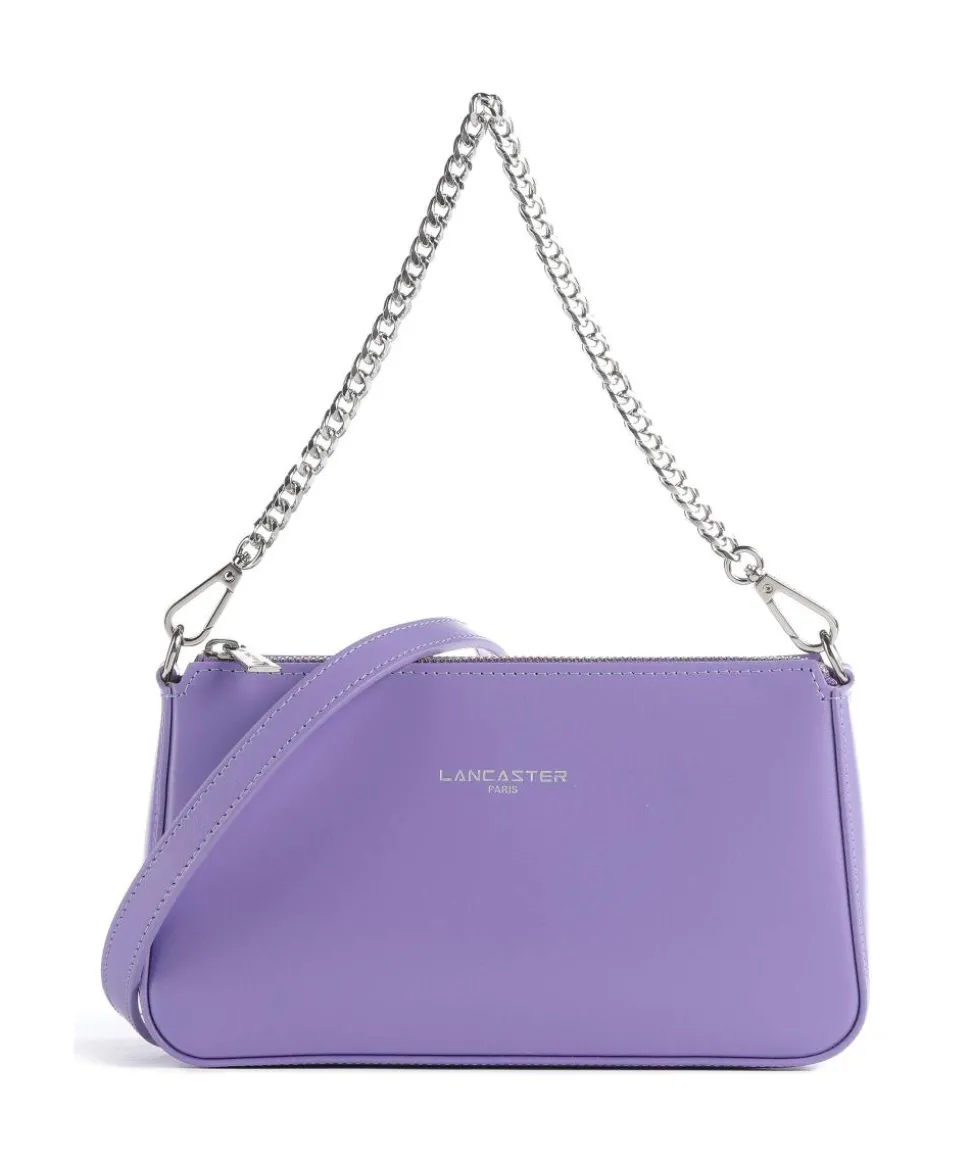 Suave Even Schultertasche glattes Rindsleder violett
