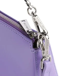 Suave Even Schultertasche glattes Rindsleder violett