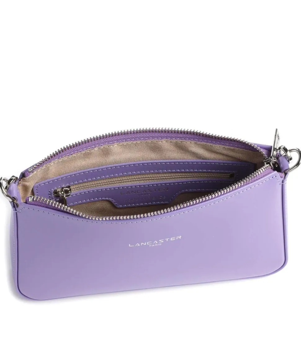 Suave Even Schultertasche glattes Rindsleder violett