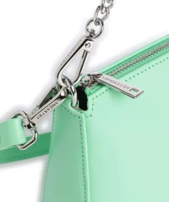 Suave Even Schultertasche glattes Rindsleder hellgrün