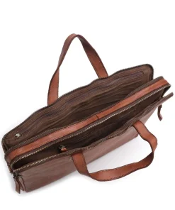 Submarine Aktentasche 15″ genarbtes Leder cognac