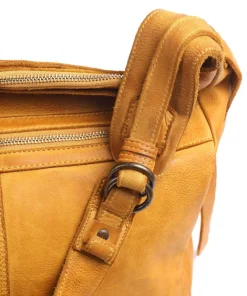 Submarine Beuteltasche weiches Rindsleder gelb