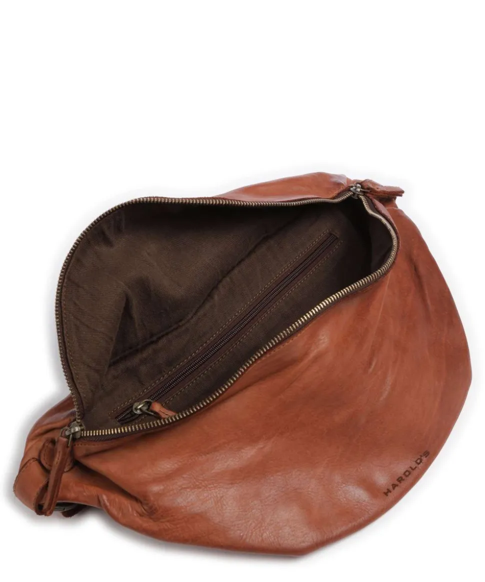 Submarine Gürteltasche fein genarbtes Rindsleder cognac