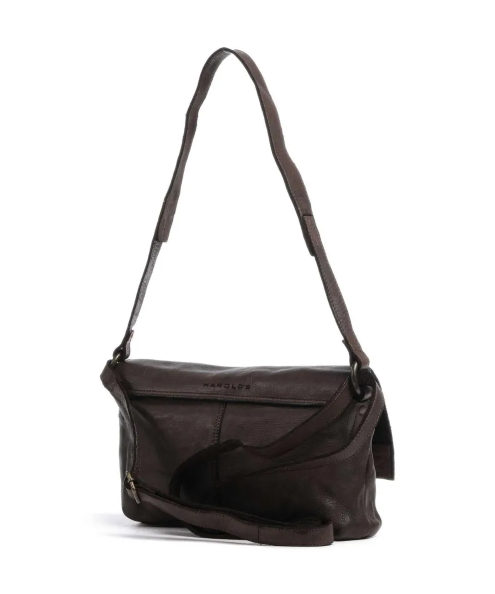 Submarine Schultertasche fein genarbtes Rindsleder dunkelbraun