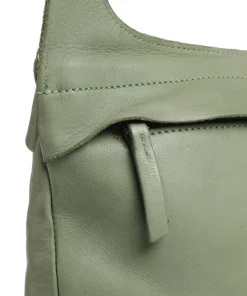 Submarine Schultertasche fein genarbtes Rindsleder grün