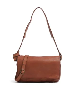 Submarine Schultertasche fein genarbtes Rindsleder cognac