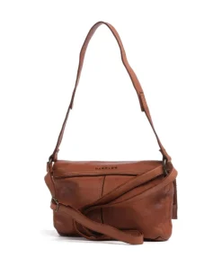 Submarine Schultertasche fein genarbtes Rindsleder cognac