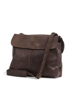 Submarine Schultertasche Rindsleder dunkelbraun