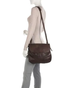 Submarine Schultertasche Rindsleder dunkelbraun