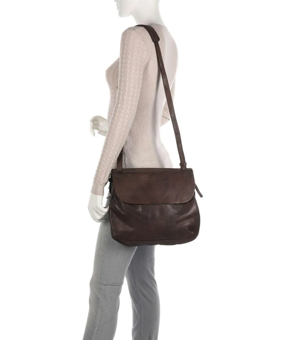 Submarine Schultertasche Rindsleder dunkelbraun