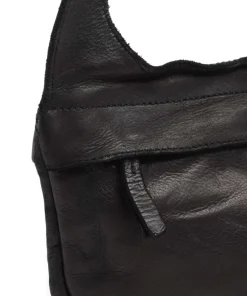Submarine Schultertasche weiches Rindsleder schwarz